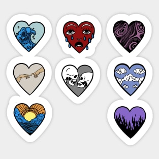 8 hearts sticker pack Sticker